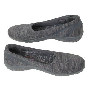 Skechers Slip On Shoes Size 9 Gray Knit Relaxed Fit Cooled Memory Foam Casual